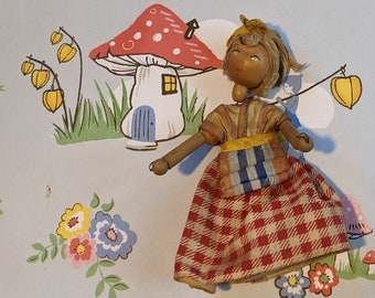 Vintage French wooden doll