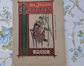 Antique French child's art colouring book