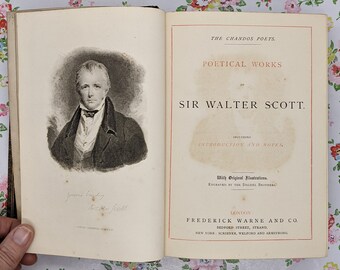Scott's Poetical Works antique book