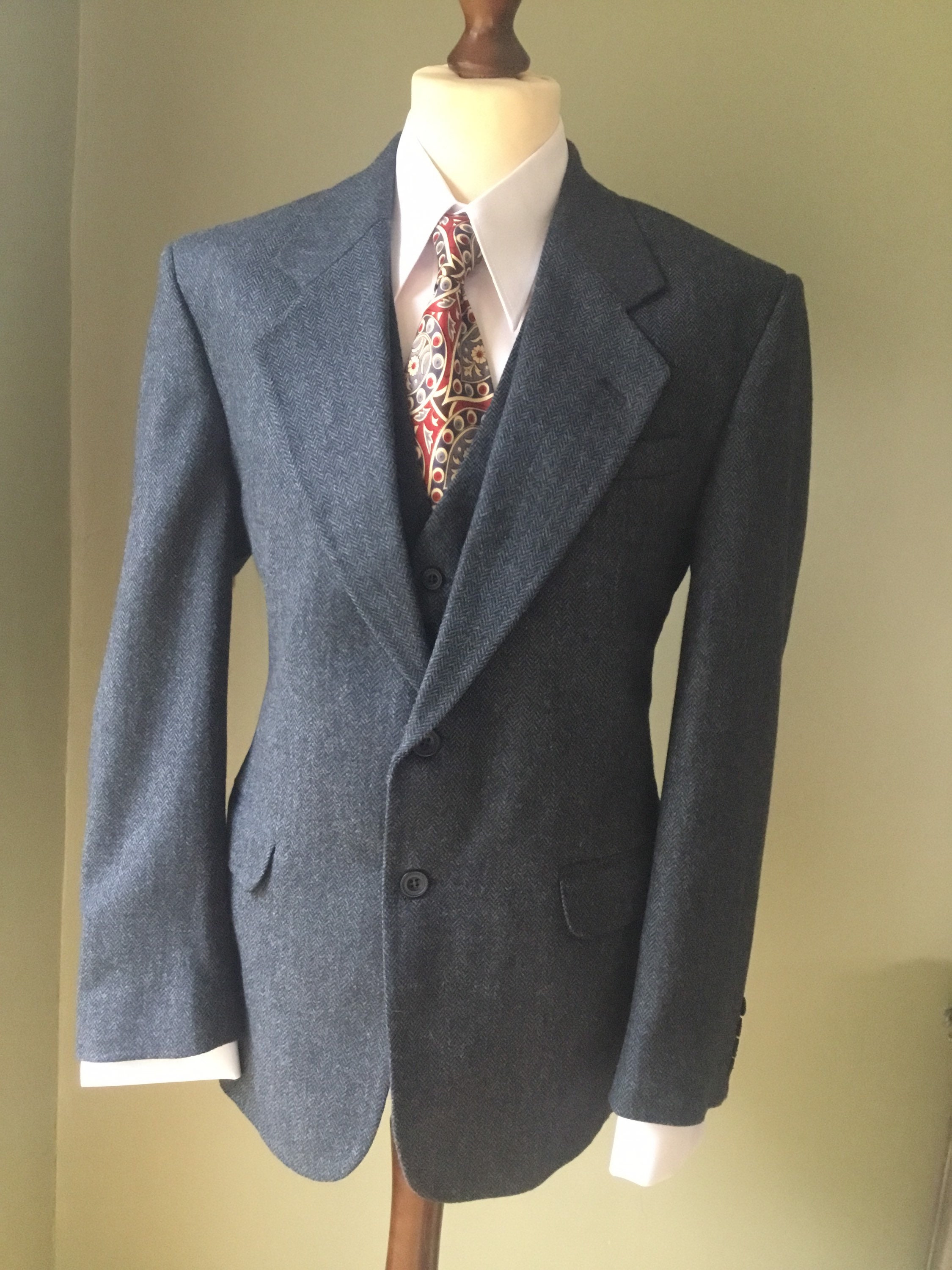 スーツ Late 50s style herringbone stripes スーツ Late 50s style herringbone stripes Vintage 1960s Grey