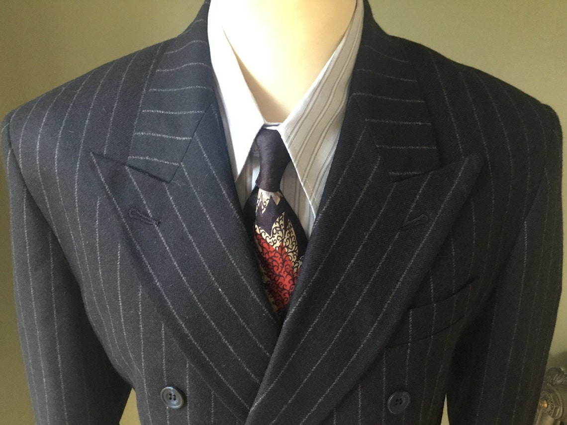 Mens Chalkstripe CC41 Flannel Three Piece Suit Reproduction - Etsy