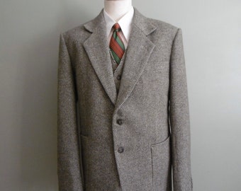 Hombres a finales de 1930/ traje de tweed country de principios de 1940 de tres piezas (Reproducción)