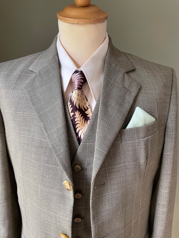 ■JJ JIGOTT(JJジゴット)Solid collar hound tooth dress JJ Gittes Suit From the Film Chinatown - Etsy