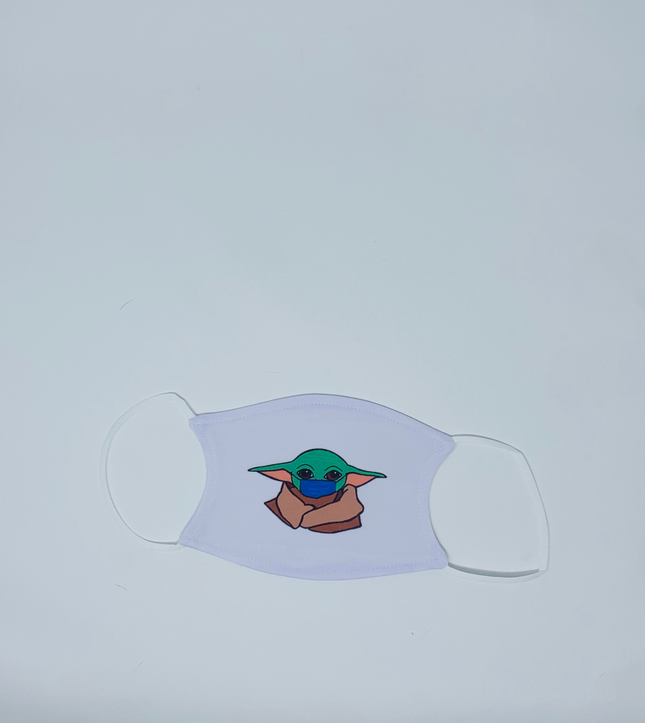 Baby Yoda Mask The Mandalorian Star Wars Fan Poly Cotton Etsy