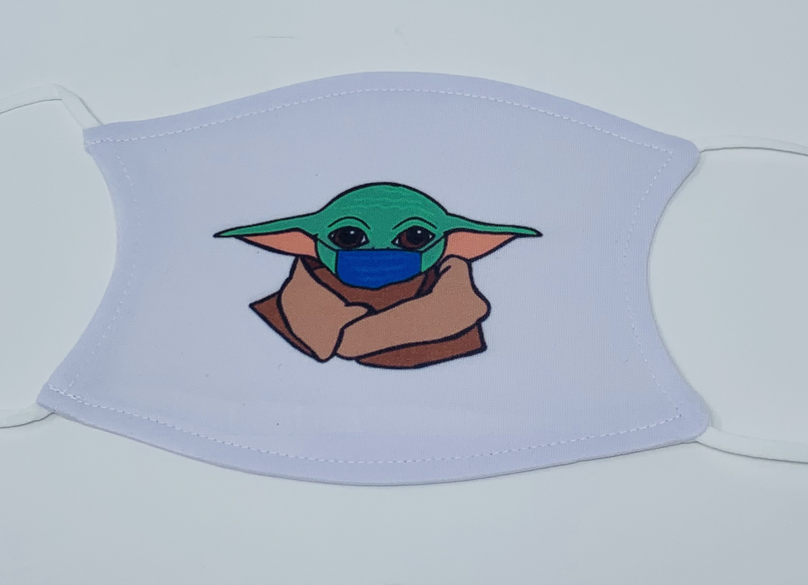 Baby Yoda Mask The Mandalorian Star Wars Fan Poly Cotton Etsy