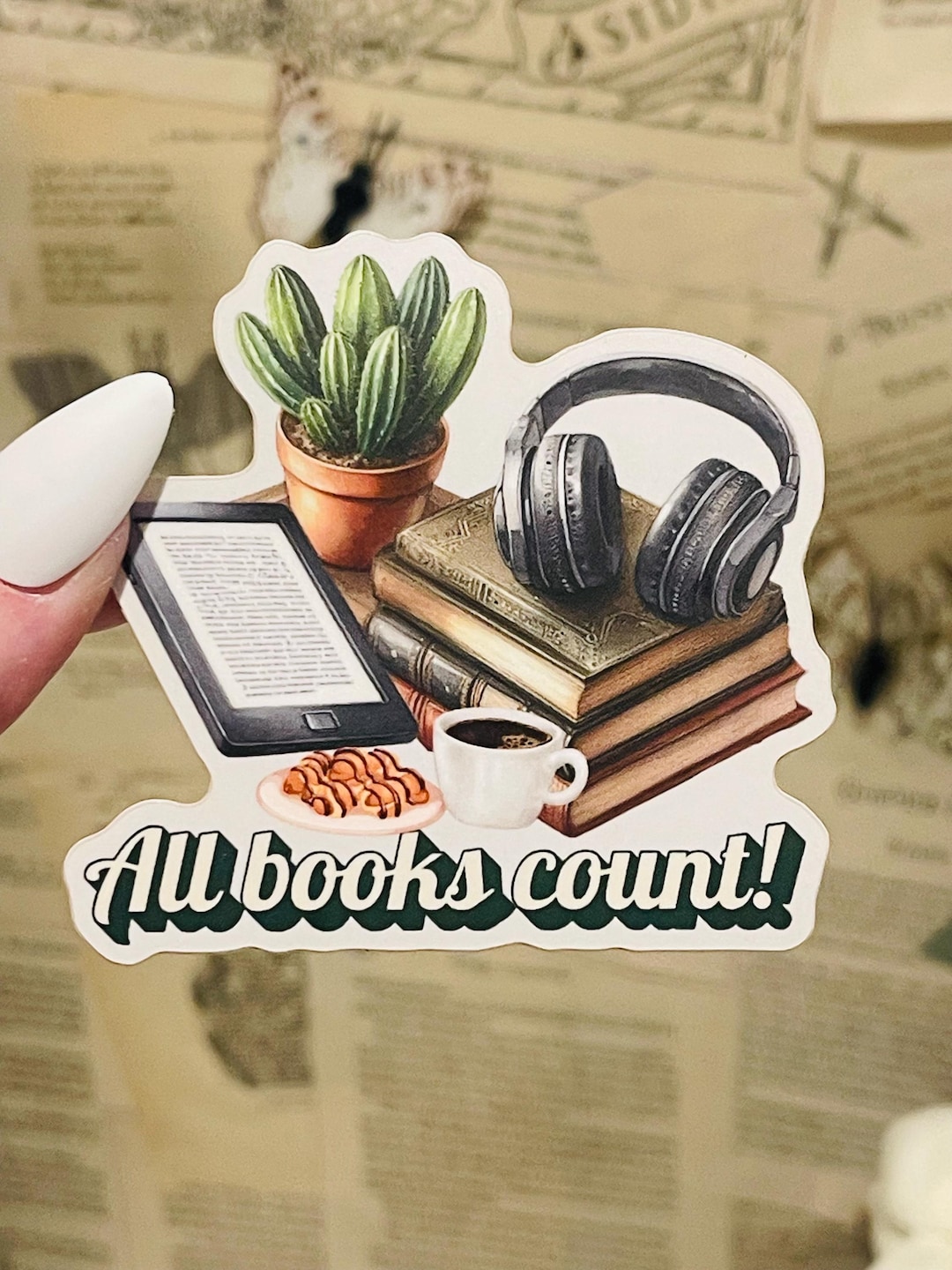 All Books Count Sticker: Book Lover Waterproof Vinyl Decal - Etsy