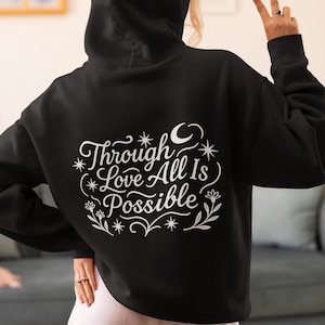 Crescent City Inspired Dankia Jacket Zip Hoodie | Pack of Devils Hoodie | Through Love All Is Possible | Danika Fendyr | Light It Up | Bryce