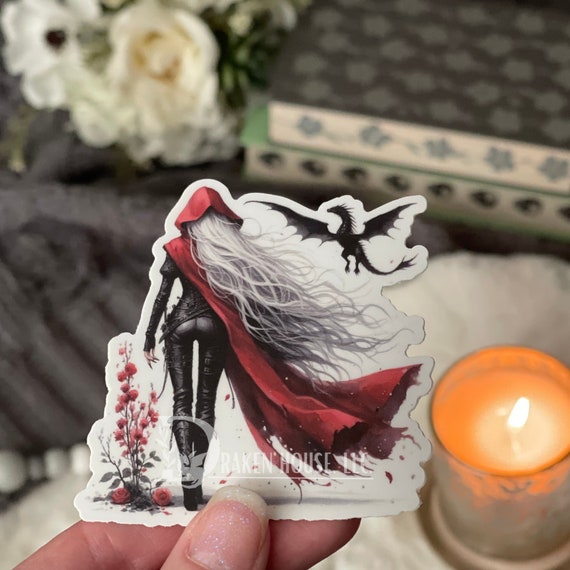 Throne of Glass Watercolor Manon Blackbeak | Ironteeth Witch | TOG | ACOTAR | Witchling | Kindle Stickers | Stanley Cup | Abraxos | Dorian
