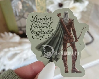 Legolas Is My Fictional Boyfriend Sticker | Sarah J Maas Podcast Inspired | Bookish Humor | Fantasy Fan Gift | Waterproof Vinyl