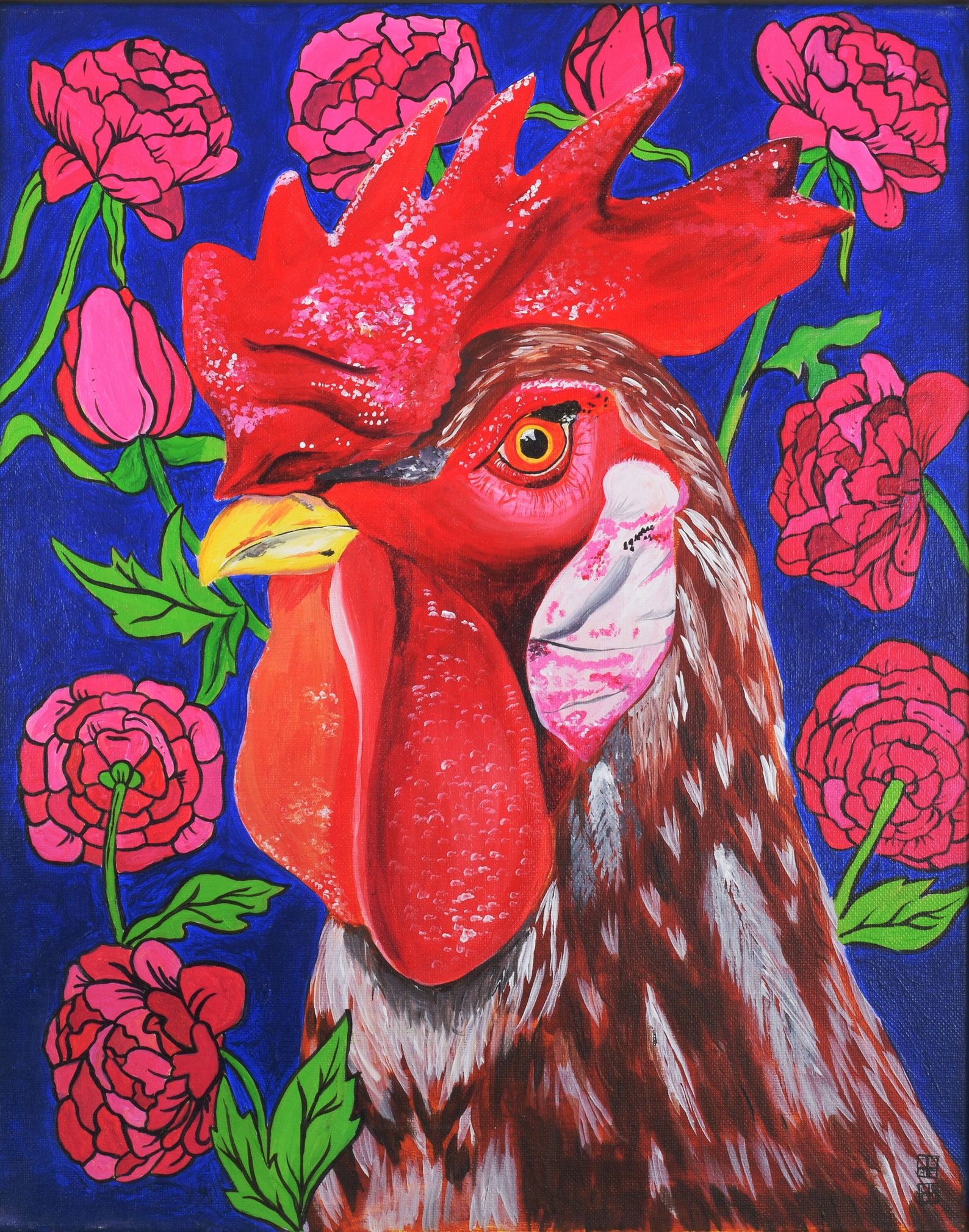 Cock A Doodle Doo Rooster 16x20 Print Etsy