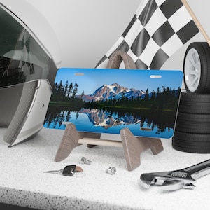 Lake and Mountain Scene Vanity License Plate