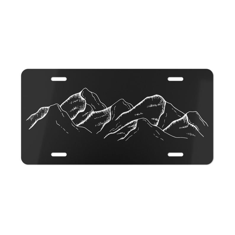 Mountain Scenery Landscape Vanity Plate, Personalize Your Car, Custom License Plate, Nature Lover Gift, Adventure Road Trip Decor image 2