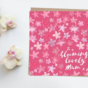Tarjeta del Día de la Madre "Mami Encantadora y Floreciente" - Cumpleaños, Flores, Porque Sí, Te Extraño, Jardinería, Floristería, Acuarela Floral