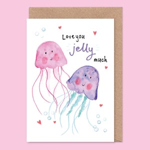 Graziosa medusa per San Valentino/Anniversario - Ti amo, Sotto il mare, Bambini, Compagni di classe, Gelatina, Gioco di parole, Divertente