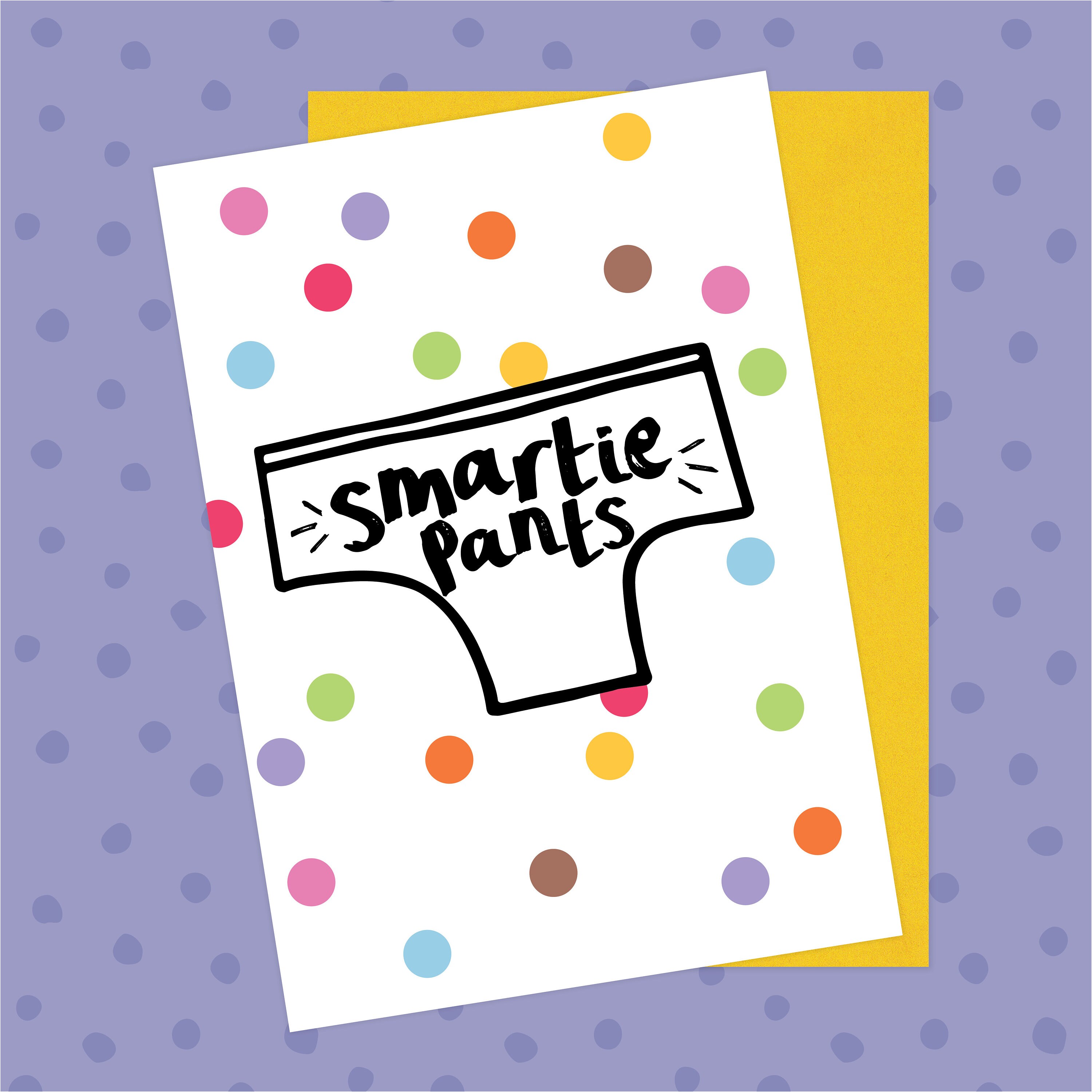 Smartie Pants Graduation Exam Congratulations Card | Etsy