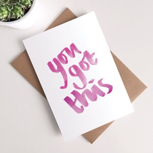 You Got This Card: aanmoediging, ondersteuning, motiverend, inspirerend, veel geluk nieuwe moeder, jij kunt het