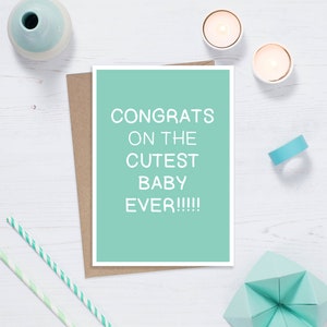 La tarjeta para el bebé más linda del mundo: bienvenida al pequeño, baby shower de género neutro, nuevos padres, mamá, mamá