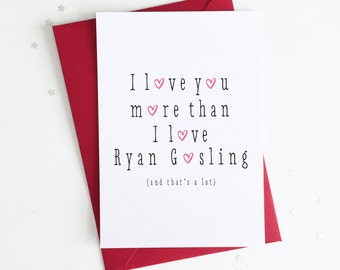 Personalised Valentine's Card - I love you more than... - Handpainted Heart Cute Love Anniversary Husband Wife Boyfriend Girlfriend Card