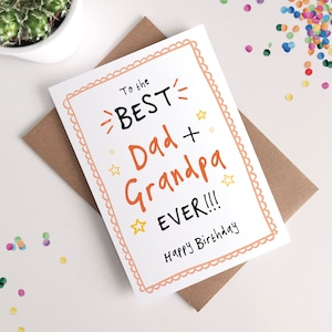 Personalisierte männliche Beziehung Geburtstagskarte - Best Dad Papa Pops Grandad Pappy Opa Gramps Grampy