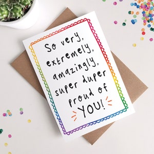 Proud of You Card - Coming Out, Gay, Pride, LGBTQ-kaarten, aanmoedigingskaarten, queer-wenskaarten, LGBT-geschiedenis, You're Fabulous, Be You