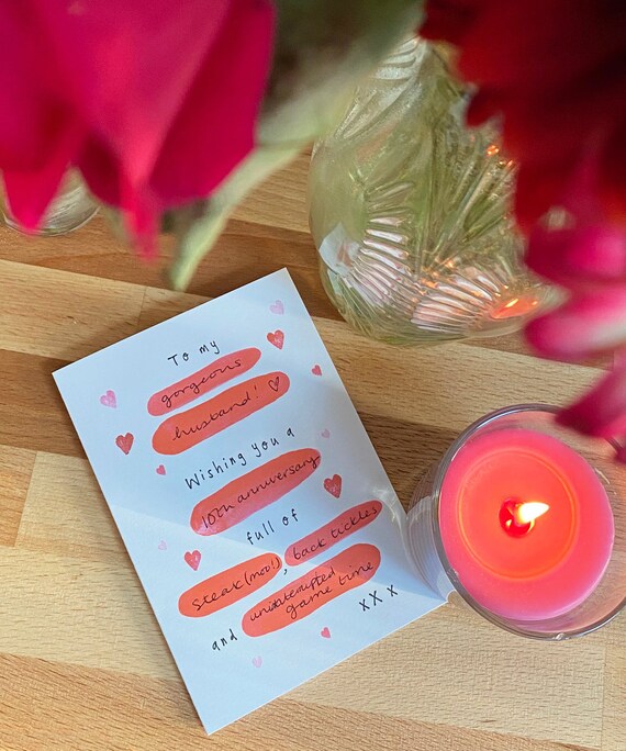 Biglietto D'Auguri Romantico A Forma Di Puzzle Per San Valentino E Anniversario - Con Busta Rossa, Formato A5, Per Lui/Lei, Marito/Moglie