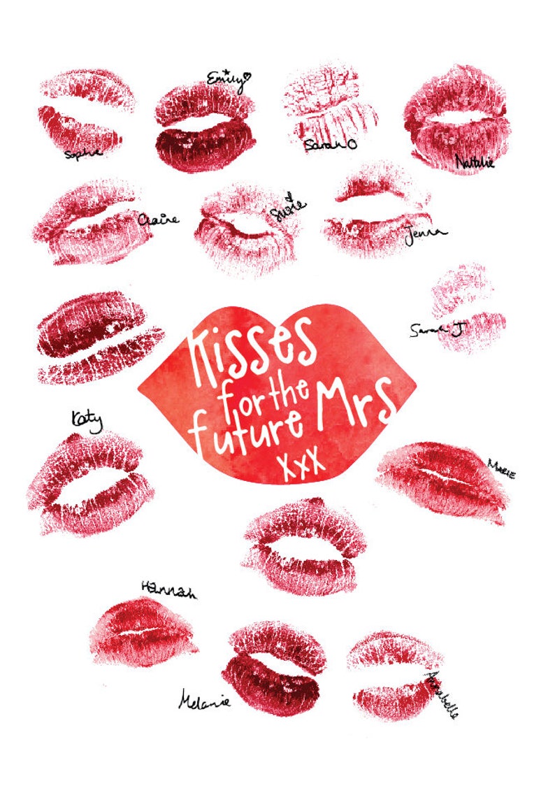 Kisses for the Future Mrs Print Hen Party Print Bridal - Etsy