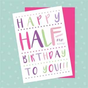 6 Monate Geburtstag / halber Geburtstag Karte - Baby Jungen Meilenstein Feier Grüße Karte