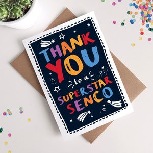 Bedankt SENCO - superster SENCO, geweldige leraar, sterren, ruimte, helper, sleutelwerker, kleuterschool, cadeau leraar einde schooljaar