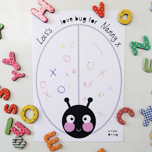 Pote de beijos e abraços Love Bug para imprimir - Família Avós Netos Contagem regressiva para implantação Joaninha Isolamento Amor Saudades Enviando amor