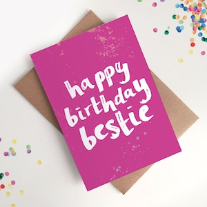 Biglietto di auguri di buon compleanno per la migliore amica - Migliore amica, BFF, Ti amo migliore amica, Compagni di lavoro, Amica speciale, Fidanzata, Fidanzato, Anima gemella, Migliore amica gay