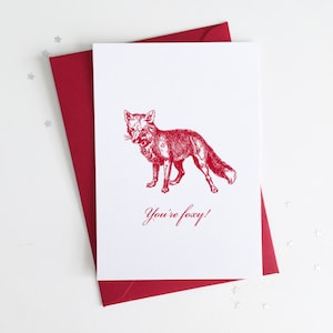 Tarjeta vintage de San Valentín "Eres Zorrita" - Tarjeta de felicitación de aniversario de amor para novio, novia, esposo y esposa