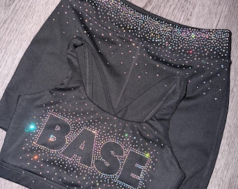Custom Rhinestone Cheer Set | BASE Practice Wear | Matching Cheer Outfit | Cheer Tryout Set | Boutique Cheer Apparel