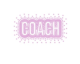 Coach rhinestone template