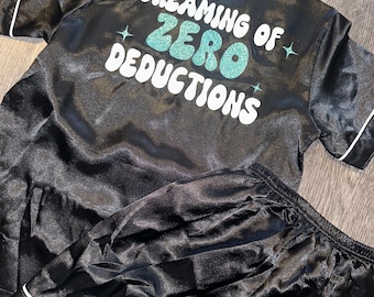 Dreaming of zero deductions pjs, Cheer Pjs, Cheer pajamas, In my cheer era, Cheer team gifts, Gifts for her, Gifts for cheerleader, Hit zero