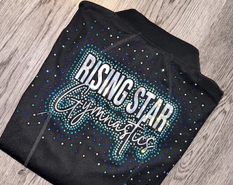 CUSTOM Rhinestone warm up jacket, Cheer warm ups, Cheer, Cheerleader, In my cheerleader era, Warm ups, Rhinestones, Pin Me Ribbon, Hit Zero