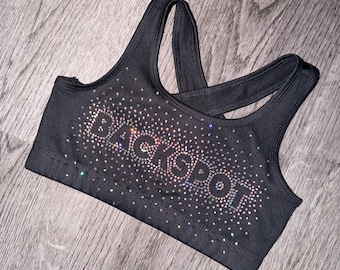 Backspot Rhinestone Cheer Sports Bra | Backspot Cheer Bra | Matching Practice Wear | Cheer Tryout Outfit | Boutique Cheer Apparel