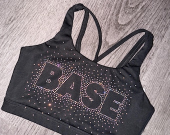 Base Rhinestone Cheer Sports Bra | BASE Cheer Bra | Matching Practice Wear | Cheer Tryout Outfit | Boutique Cheer Apparel