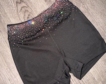 Custom Rhinestone Cheer Shorts | Bling Practice Shorts | Cheer Tryout Wear | Matching Practice Set | Personalized Cheer Apparel
