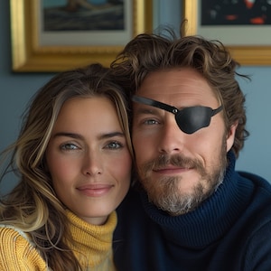 Eye patch, Adult Eye patch, Leather Eye patch, Concave Eye Patch, Black Eye patch, Brown Eye patch, Woman&#39;s Eye Patch