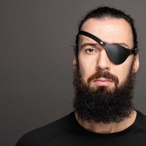Eye patch, Adult Eye patch, Leather Eye patch, Concave Eye Patch, Black Eye patch, Brown Eye patch, Woman&#39;s Eye Patch, Man Patch