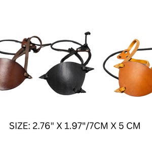Eye Patch, Adult Eye Patch, Leather Eye Patch, Concave Eye Patch, Black