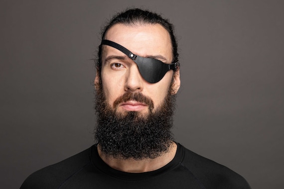 Eye patch, Adult Eye patch, Leather Eye patch, Concave Eye Patch, Black Eye patch, Brown Eye patch, Woman's Eye Patch, Man Patch