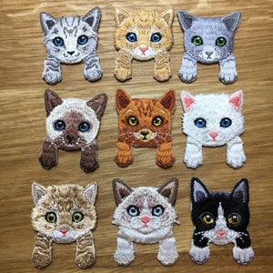 Patch chat 3 cm x 4 cm chaton à repasser - votre chat préféré ! Correctif