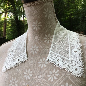 Lace Collar for Sewing - White Lace - Vintage Gothic Pagan Boho Witch Style Sabrina - DIY #7