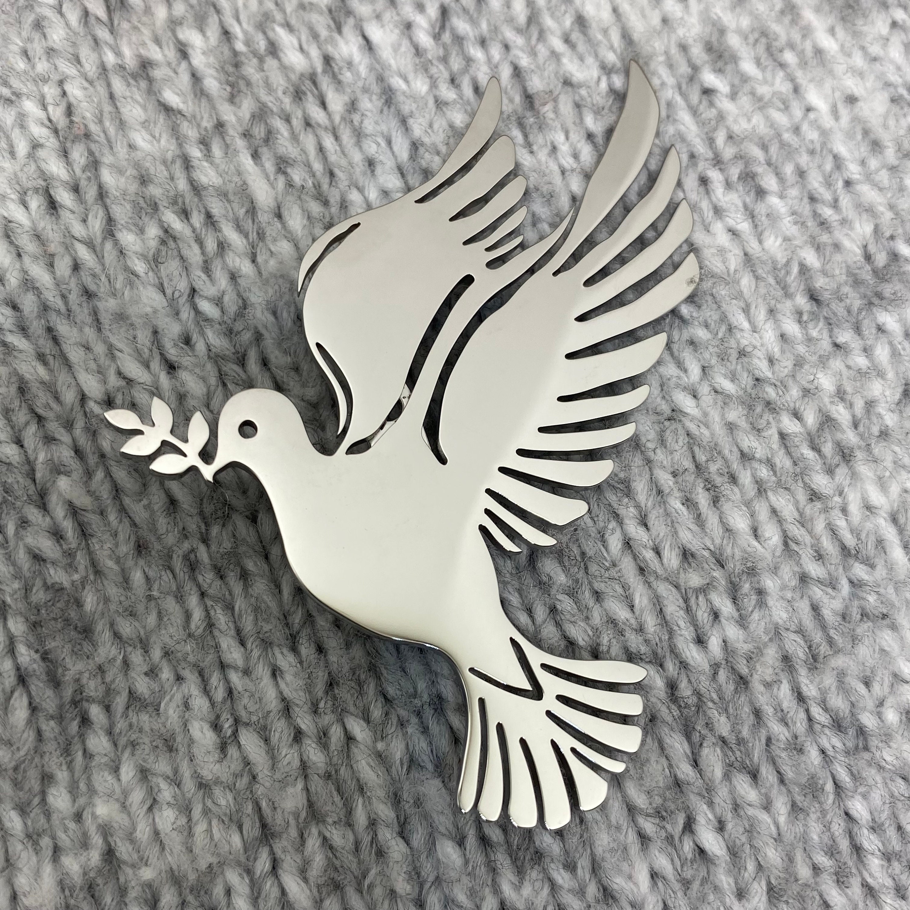 Weiße Taube Anstecknadel – Friedenstaube-Brosche Aus Emaille (nettes Geschenk-Design)