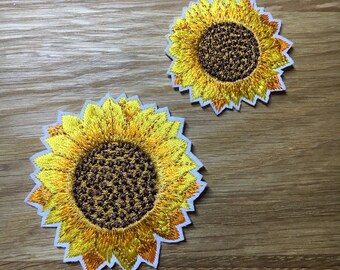 Small Sunflower Patch for Ironing - 2 Sizes - Summer Flowers Floral Country Flowers Patch Ironing Picture Patch Garden