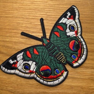 Large Moth Patch for Ironing- 8 cm x 13 cm - Night Butterfly Butterfly Insect Butterfly Upcycling Magic Pagan Boho Witch