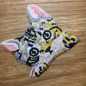 Chat Tigre Avec Des Yeux Bleus Pour Repasser 6 Cm X 5 Cm Etsy France