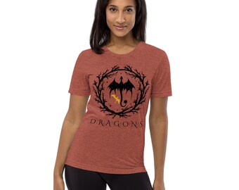 Bookish War Dragons Dark Fantasy Unisex Short Sleeve T-Shirt, Dragon Rider Riding Spicy Spice Smut Romance Romantasy Bibliophile Bookworm