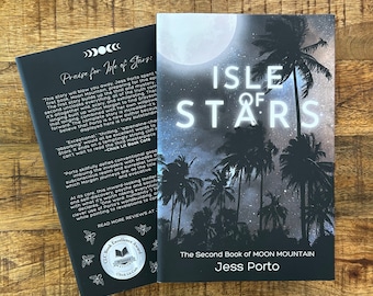 Isle of Stars by Jess Porto, The Second Book of Moon Mountain, Signed Hardcover, Signed Hardback, Autographed Book, Moon Mountain Trilogy